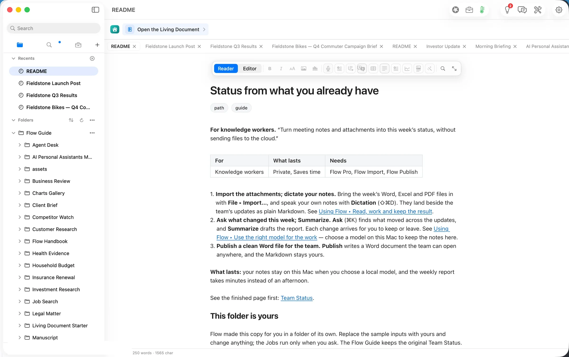 Your copy of the path, with its README