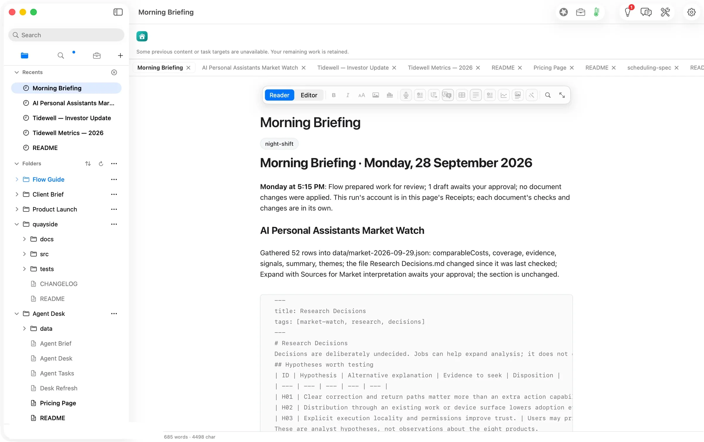 The Morning Briefing: what changed, and what waits for you
